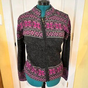 Alpaca Imports Ladies Zip up Cardigan Size Large